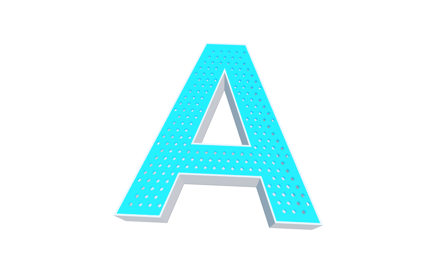 Tapa con acabado calado para letras LED