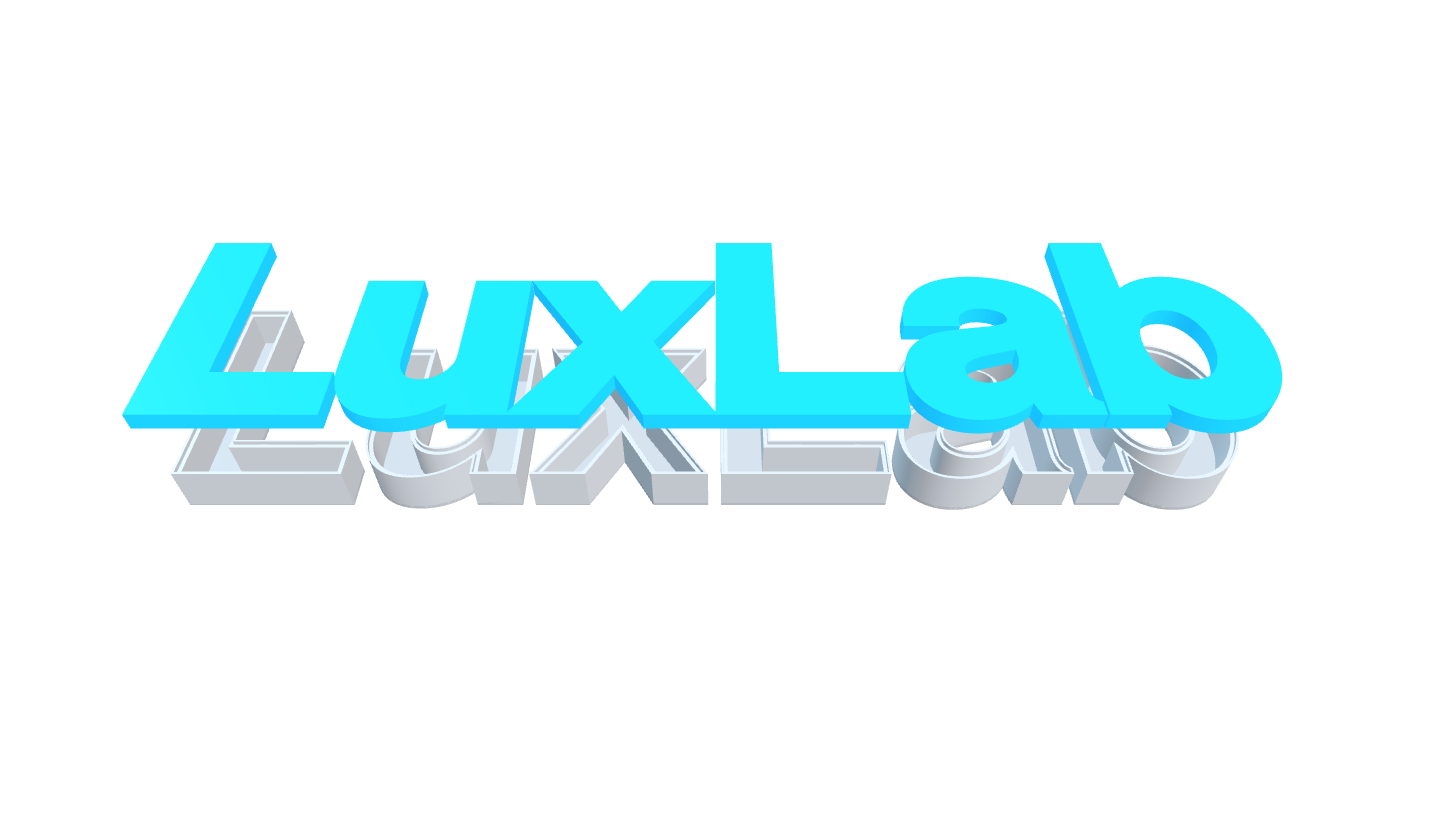 Modelo 3D de letras LED generado en LuxLab 3D