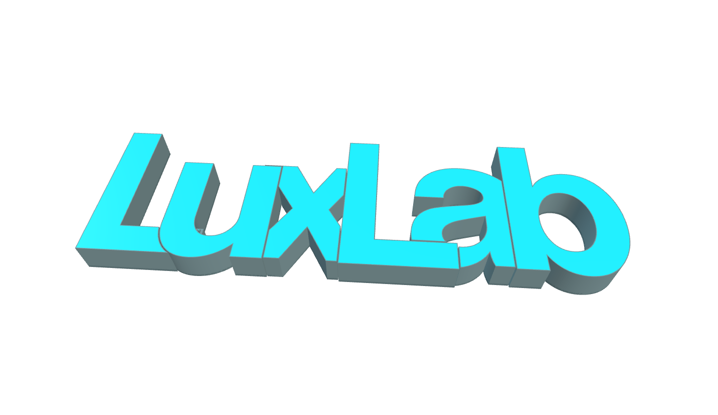 Modelo 3D de logo preparado para fabricación